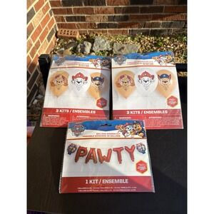 Lot of 2 Paw Patrol Adventures Balloon Decorating Kits and Banner Kit Birthday